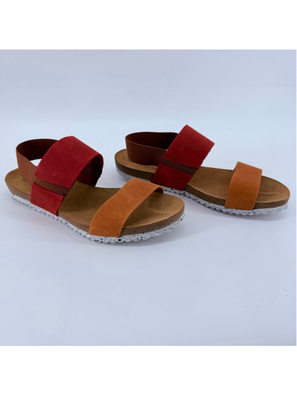 Women's Lola Sabbia for Ericmichael Orange Red Sandals Size‎ 7